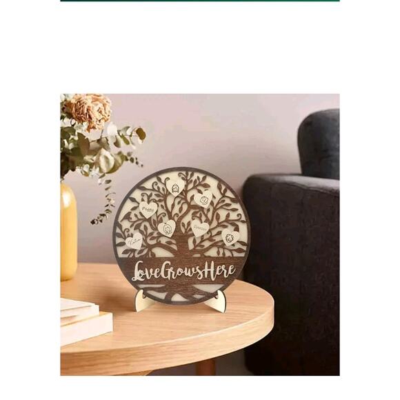 Christmas Gift Personalized Mothers Birthday Gift DIY Ornament Round Personalize - Picture 2 of 7